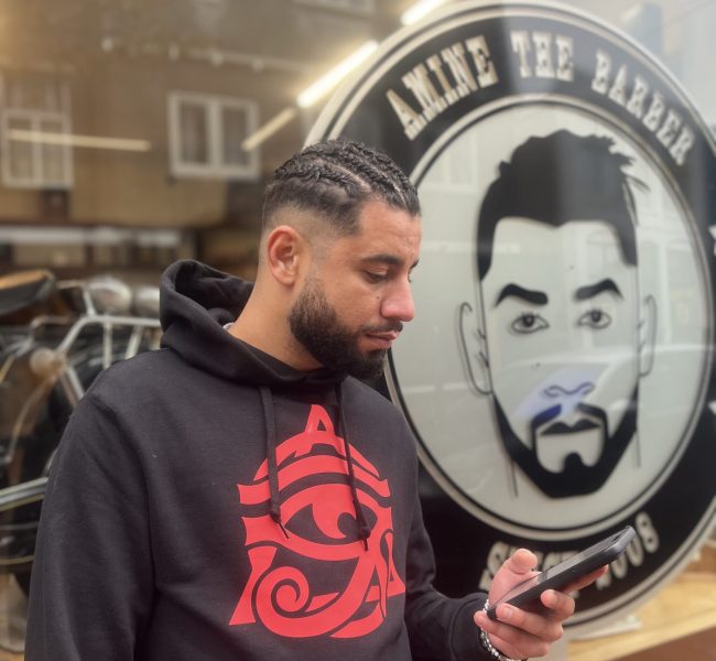 Amine The Barber Wearing SeifWear